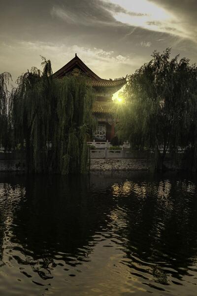 Landschaft chinesische Bewegungskunst